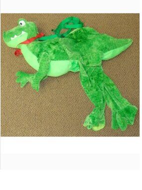 Dinosaur Halloween Costume Rider Step In 3T/4T Green Stuffed Plush T-Rex Toddler